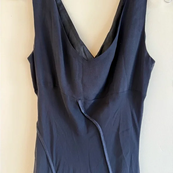 Vintage 90’s Black Silk Slip Dress - Picture 2 of 6